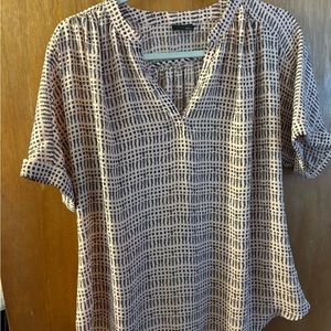 Pink and black blouse